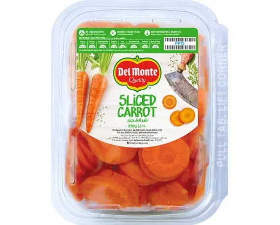 Del Monte Sliced Peeled Carrot 250g  